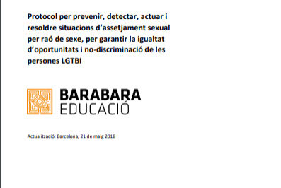Imatge del Protocol d'assetjament de Barabara Educació